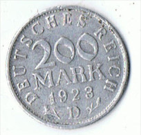 Piece  200 Mark Alu    1923 D - 200 & 500 Mark