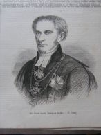 Carl Adolph Agardh -Båstad-Karlstad -Sweden  Swedish Botanist  1859-engraving-ILZ1859I.1 6 - Estampas & Grabados