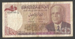 [NC] TUNISIE - BANQUE CENTRALE De TUNISIE - 1 DINAR (1980) BOURGUIBA - Tusesië