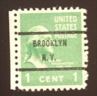 Presidential Series 1938 -  Precncelled - Brooklin NY - Voorafgestempeld