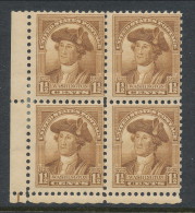 USA 1932 Scott 706. Washington Portrait By Peale MNH (**). Block Of 4 - Nuovi