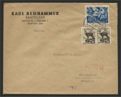 SLOVAKIA, CENSORED COVER 1941 TO SWITZERLAND - Cartas & Documentos