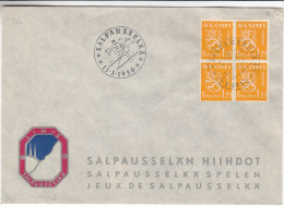 Ski  - Finlande - Lettre De 1950 -  Oblitération Spéciale Salpausselka - Cartas & Documentos