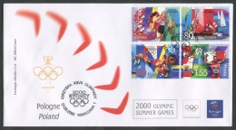 GIOCHI OLIMPICI ESTATE 2000 SYDNEY - FDC POLONIA POLAND  ANNULLO SPECIALE 10 - Sommer 2000: Sydney