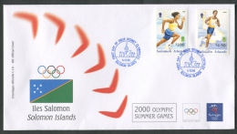 GIOCHI OLIMPICI ESTATE 2000 SYDNEY - FDC ISOLE SALOMONE SOLOMON ISLANDS ANNULLO SPECIALE 20 - Sommer 2000: Sydney