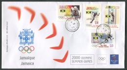 GIOCHI OLIMPICI ESTATE 2000 SYDNEY - FDC JAMAICA  ANNULLO SPECIALE 21 - Estate 2000: Sydney