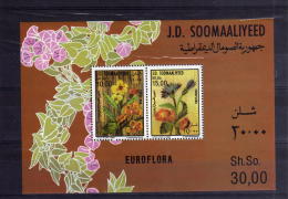 SOMALIA SOOMAALIYEED 1986 INTERNATIONAL FLOWERS & PLANTS EXHIBITION EUROFLORA 86 SHEET - EXPO PIANTE E FIORI GENOVA MNH - Somalia (1960-...)
