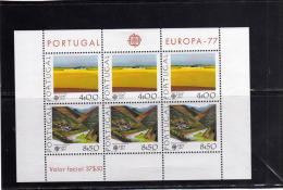 PORTOGALLO PORTUGAL 1977 FOGLIETTO EUROPA SOUVENIR SHEET MNH - Neufs