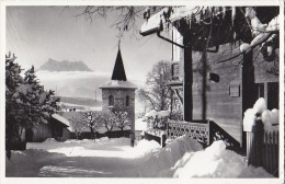 Suisse -  Leysin - Ville Eglise Neige - Leysin
