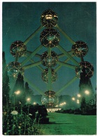 Carte Postale Bruxelles Atomium Illuminé - Brussel Bij Nacht