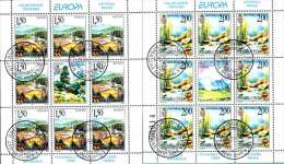 Bosnia Serbia 1999 Europa CEPT, Mini Sheet Used, First Day Cancellation - 1999