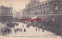 Delcampe - Belgique Bruxelles 9 Mai 1911 Visite De M Fallières Président De La République Francaise à S M Albert Roi Des Belges - Feiern, Ereignisse