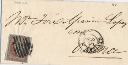 6227. Envuelta  SEVILLA  18554. Fechador I Negro - Briefe U. Dokumente