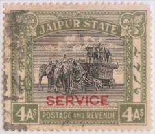 India, Princely State Jaipur, Elephant, Service Overprint, Used, Inde Indien Condition As Per The Scan - Jaipur