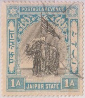 India, Princely State Jaipur, Elephant, Used, Inde Indien Condition As Per The Scan - Jaipur