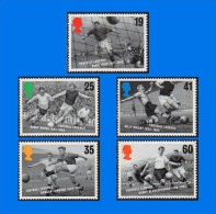 GB 1996-0001, European Football Championship, Set Of 5 MNH Stamps - Neufs