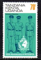 Kenya KUT 1973 Interpol Police 1/50 Value, MNH - Kenya, Uganda & Tanzania