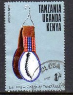 Kenya KUT 1975 African Arts 1/- Value, Used - Kenya, Ouganda & Tanzanie