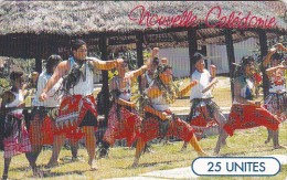New Caledonia, NC-053, 25 Unit´es, Faïva, Group Of Dancers, 2 Scans. - Nouvelle-Calédonie