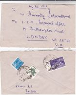 1975 Air Mail  COVER INDIA Stamps To Amnesty International GB - Brieven En Documenten