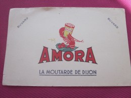 BUVARD Publicitaire: La Moutarde Amora De Dijon -- Voir Les Photos Recto-verso - Mostard