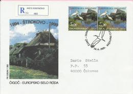 Čigoč - European Village Of Storks, Kratečko, 26.6.1999., Croatia, Registrated Letter - Storchenvögel