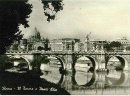 Roma - Il Tevere E Ponte Elio - Formato Grande Viaggiata Mancante Di Affrancatura - S - Altare Della Patria