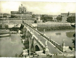 Roma - St.angelo Bridge And Castle - Formato Grande Viaggiata - S - Castel Sant'Angelo