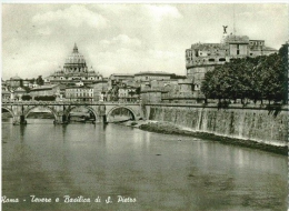 Roma - Tevere E Basilica Di S.pietro - 11 - Formato Grande Viaggiata - S - Fiume Tevere