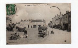 Dec13   866250  L'isle Jourdain  La Place Avec Roulotte - L'Isle Jourdain