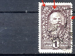 KING PETER I-1 DIN-ERROR-SHS-SLOVENIA-YUGOSLAVIA-CROATIA-1920 - Oblitérés