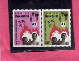 RWANDA 1966 Campaign Against Nuclear Weapons 20 AND 30 CENT. CAMPAGNA CONTRO LE ARMI NUCLEARI  MNH - Neufs