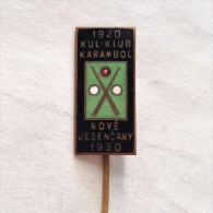 Badge Pin ZN000686 - Pool Czechoslovakia Nove Jesencany Karambol Klub 1930 - Billares