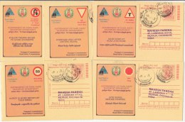 Used Set Of 5 Postcard, "Road Safery Is Life Safety", Symbols, Transport Dept., Zebra Crossing, Meghdoot - Accidents & Road Safety