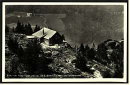 Blick Vom Arber-Gipfel Auf Das Arberschutzhaus Und Brennessattel  ,  Ansichtskarte Ca.1935    (2609) - Bodenmais