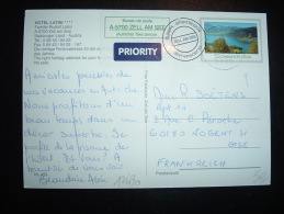 CP POUR LA FRANCE VIGNETTE SOMMERTRAUM BUREAU DE POSTE ZELL AM SEE OBL. - Storia Postale