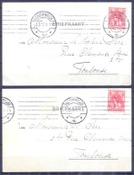 2 CPA Lettres  Des  PAYS BAS Cachets S GRAVENHAGE Fevrier Et Mas 1910 Pour TOULOUSE - Covers & Documents