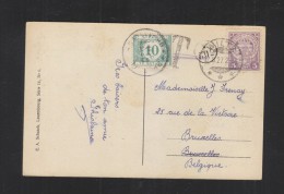 Luxemburg AK Wiltz Nach Belgien Nachporto 1927 - Cartas & Documentos