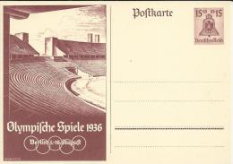 ALEMANIA ENTERO POSTAL JUEGOS OLIMPICOS BERLIN 1936 ESTADIO OLIMPICO - Summer 1936: Berlin