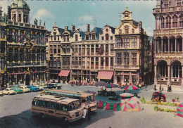 BELGIQUE,bruxelles,brusse L,brussels,grand´place,bus,car,café  Restaurant,drapeau - Cafés, Hotels, Restaurants