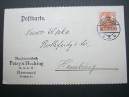 DORTMUND, Firmenkarte  1918 - Dortmund