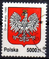 POLAND 1992 History Of The White Eagle (Poland's Arms) - 5000z. - Arms, 1990 FU - Gebraucht