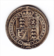 COINS   GRANDE-BRETAGNE    KM  774   Sh   Ag     1889  .      ( 11 ) - I. 1 Shilling