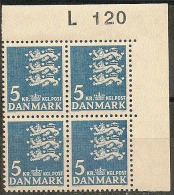 Denmark 1946  Michel 291y  Plate-block MNH.. - Neufs