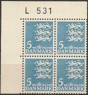 Denmark 1946  Michel 291y  Plate-block MNH.. - Unused Stamps
