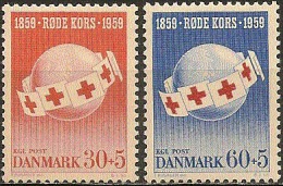 Denmark  1959.  100 Anniv Red Cross.  Michel 375-76 MNH . - Ungebraucht