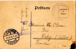 GUE - L26 - Kriegsgefangenen-Sendung Postkarte Aus Zossen 1915  Für Vichy Frankreich - WW1 (I Guerra Mundial)