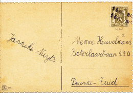 1950 Wenskaart"Leve Moeder" Van ?ontwaarding Met Datumstempel?  Naar Deurne-zuid Met PZ  420 Zie Scan(s) - Lettres & Documents