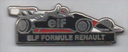 Beau Pin´s En Zamac  , Carburant Essence ELF , Formule Renault  , Auto - Renault