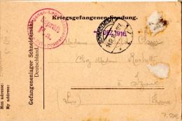 GUE-L31 - Kriegsgefangenensendungs Karte - Carte De Prisonnier De Guerre De Schneidemühl 1915 - 1. Weltkrieg